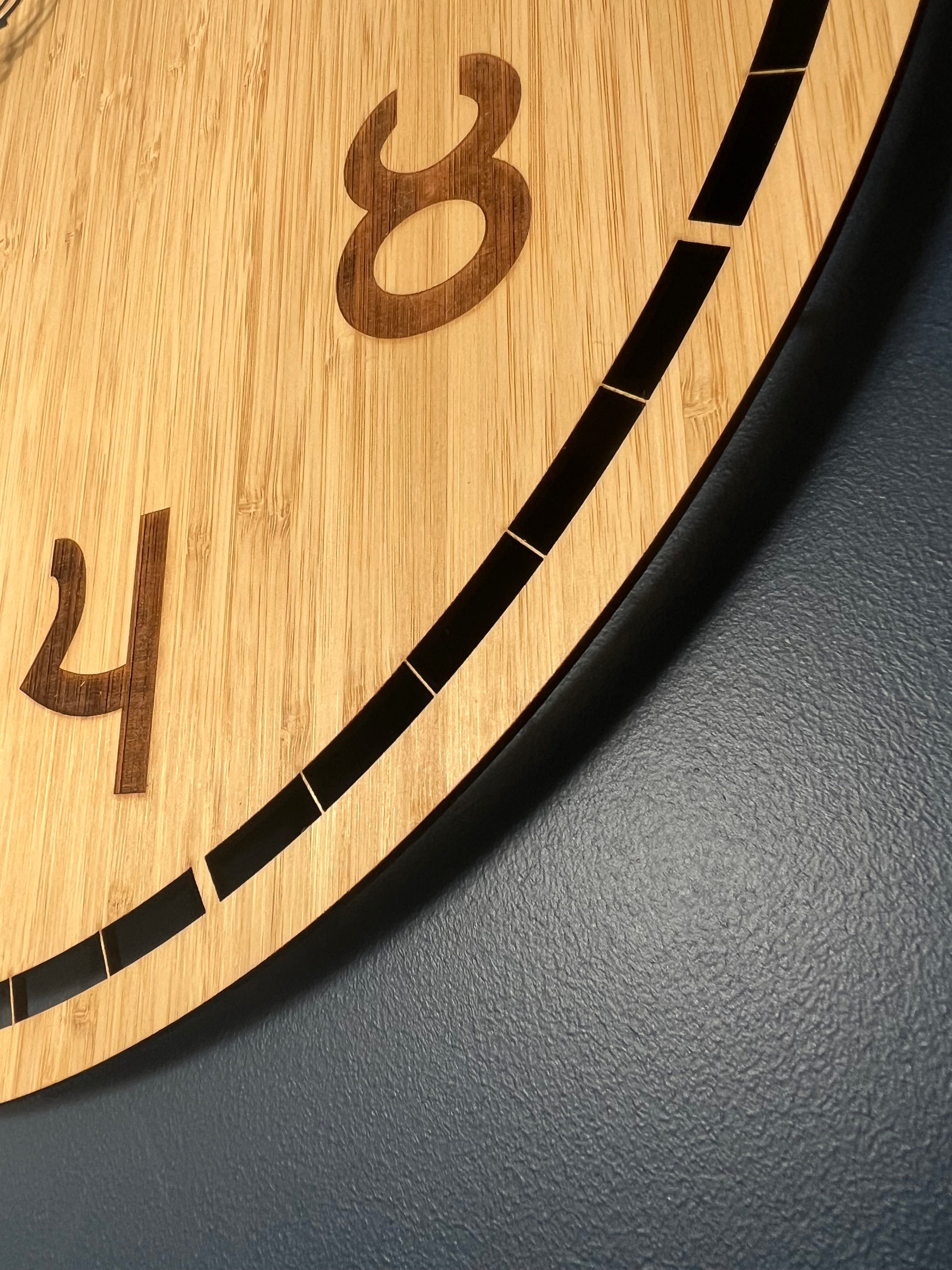 Bamboo Punjabi Wall Clock – 58 cm | German Mechanism | High Torque Hands