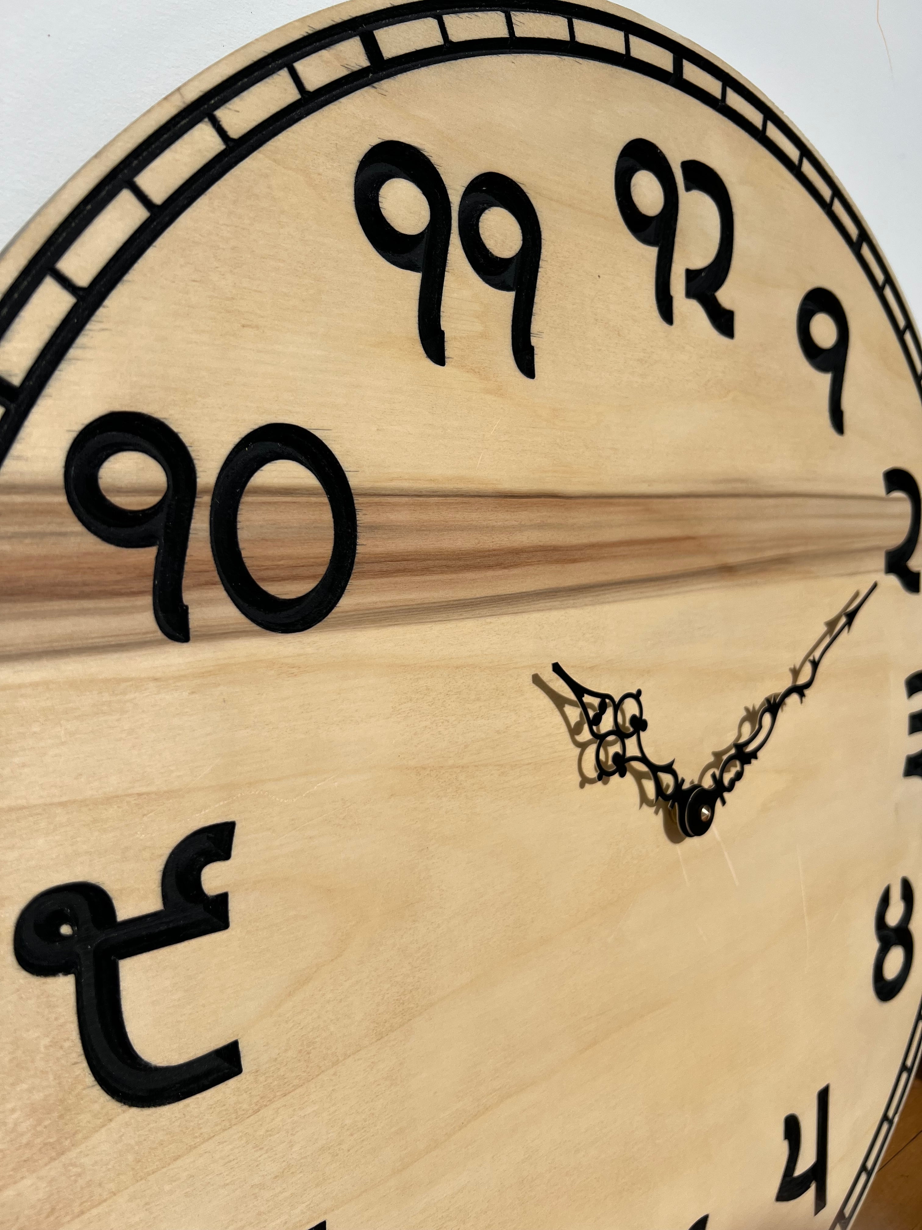 Tyger Ply Pine Wall Clock – 57 cm | German Mechanism | Heavy-Duty Build