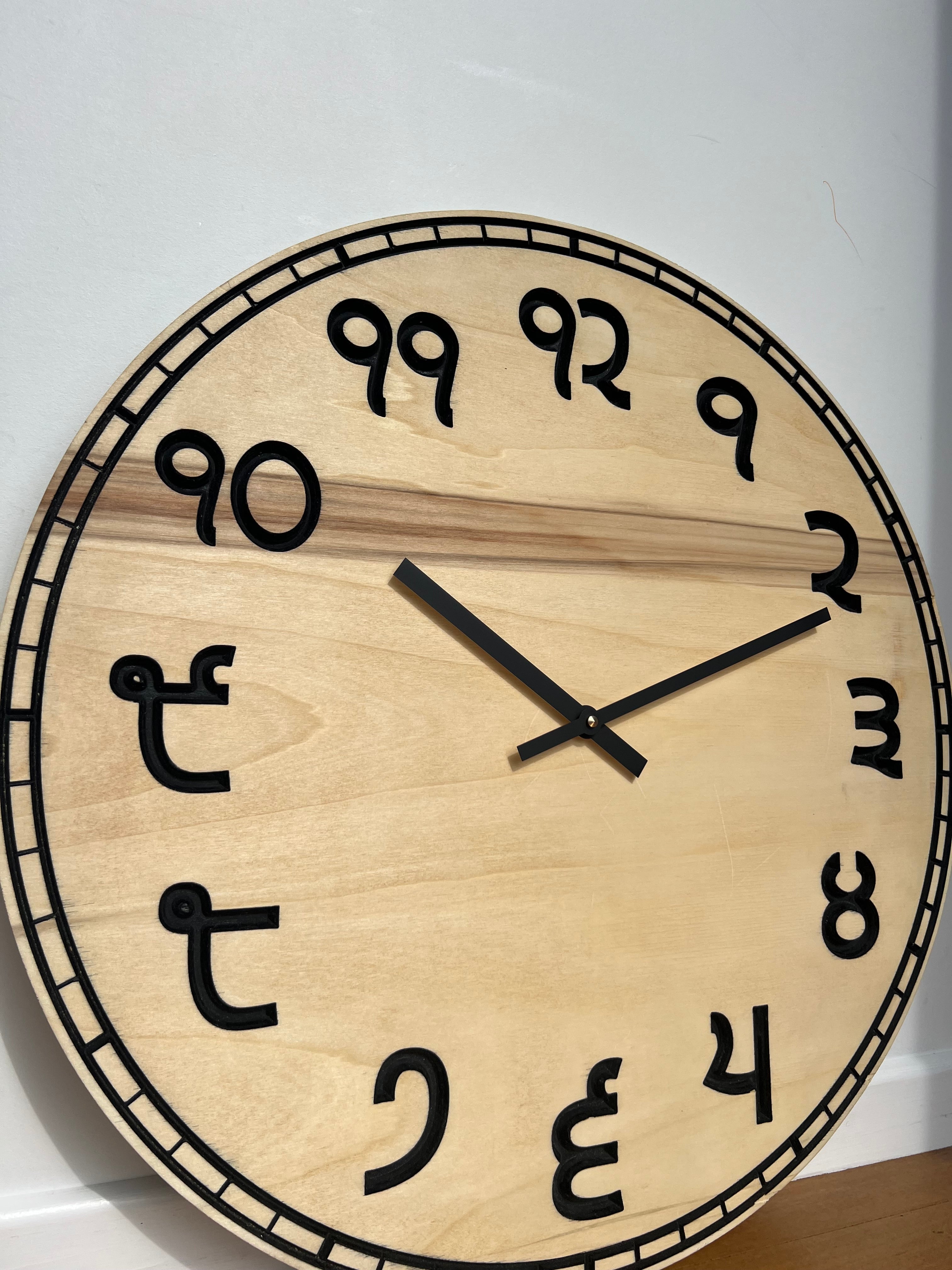 Tyger Ply Pine Wall Clock – 57 cm | German Mechanism | Heavy-Duty Build
