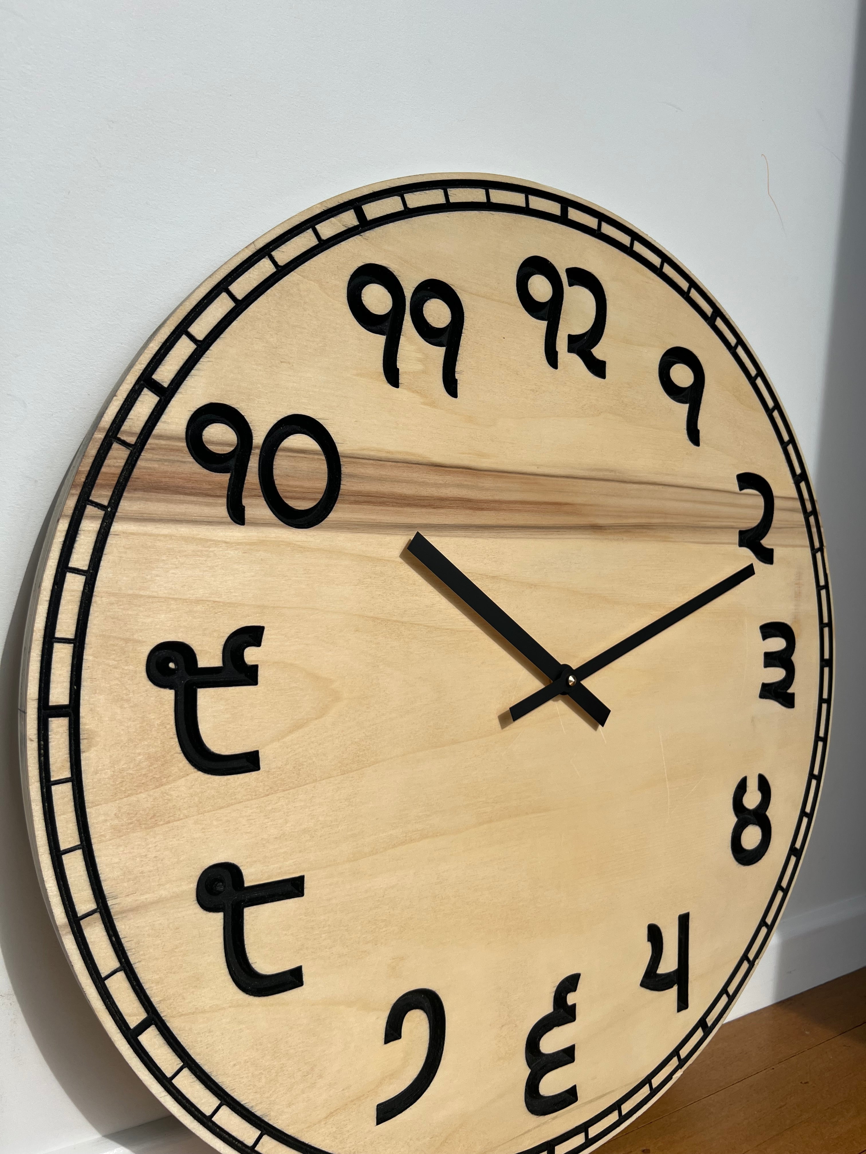 Tyger Ply Pine Wall Clock – 57 cm | German Mechanism | Heavy-Duty Build
