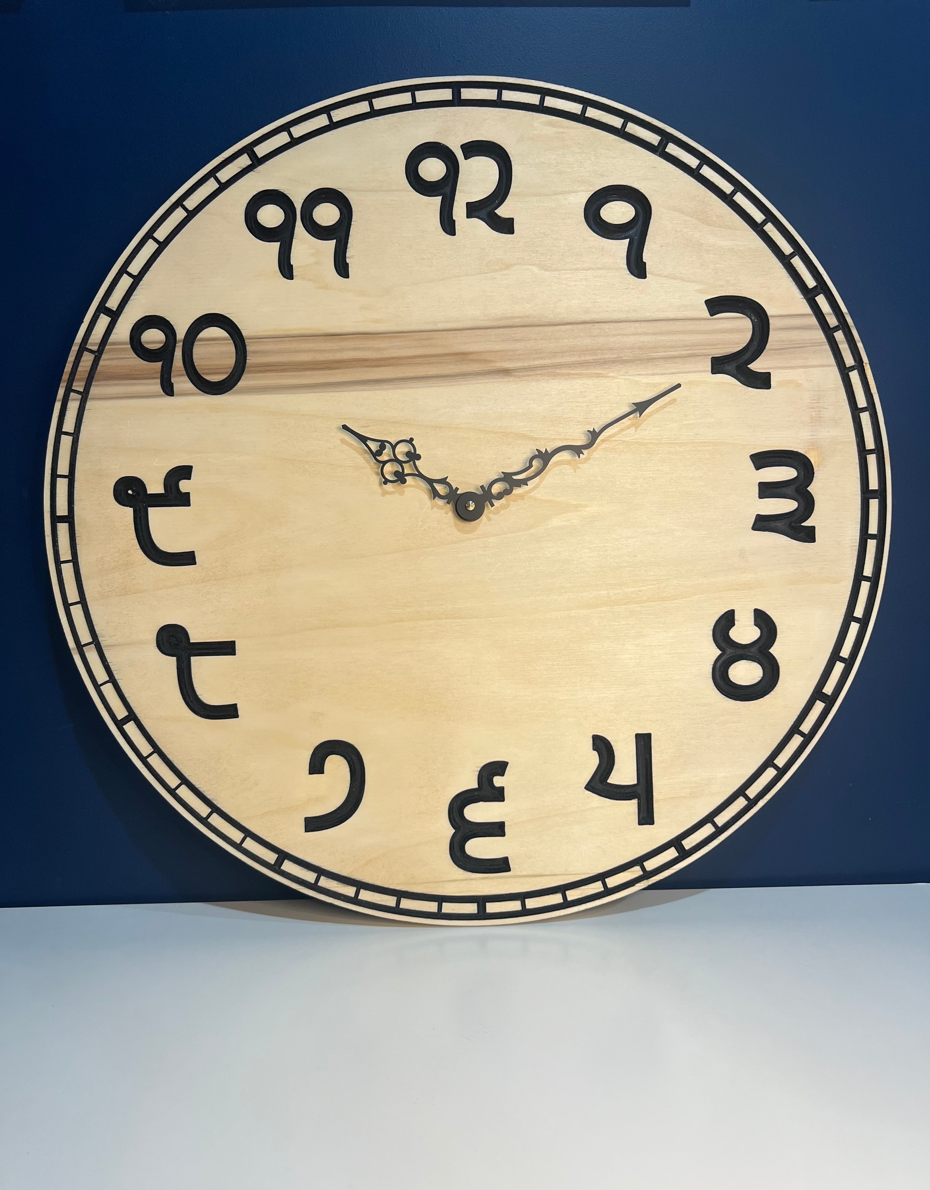 Tyger Ply Pine Wall Clock – 57 cm | German Mechanism | Heavy-Duty Build